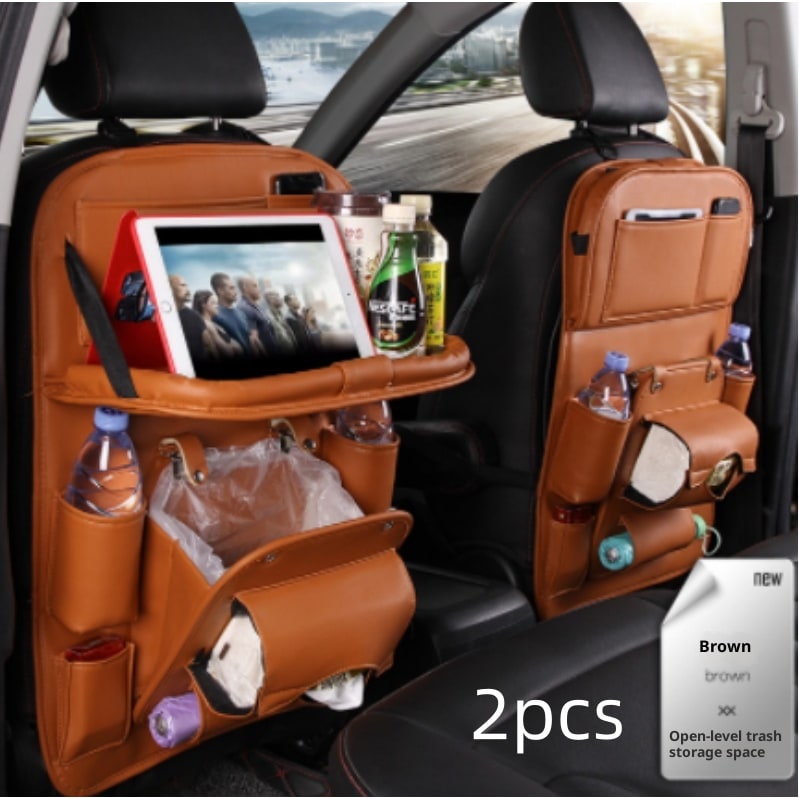 Car Seat Organizer and Crevice Filler with Back Storage Bag and Fold-Down Tray Bench - Image 7