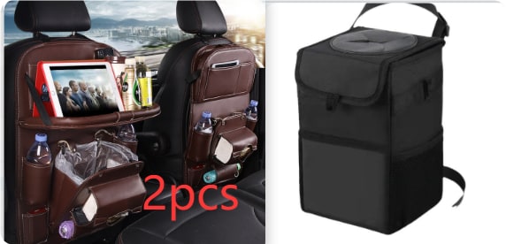 Car Seat Organizer and Crevice Filler with Fold-Down Tray and Storage Pockets - Image 3