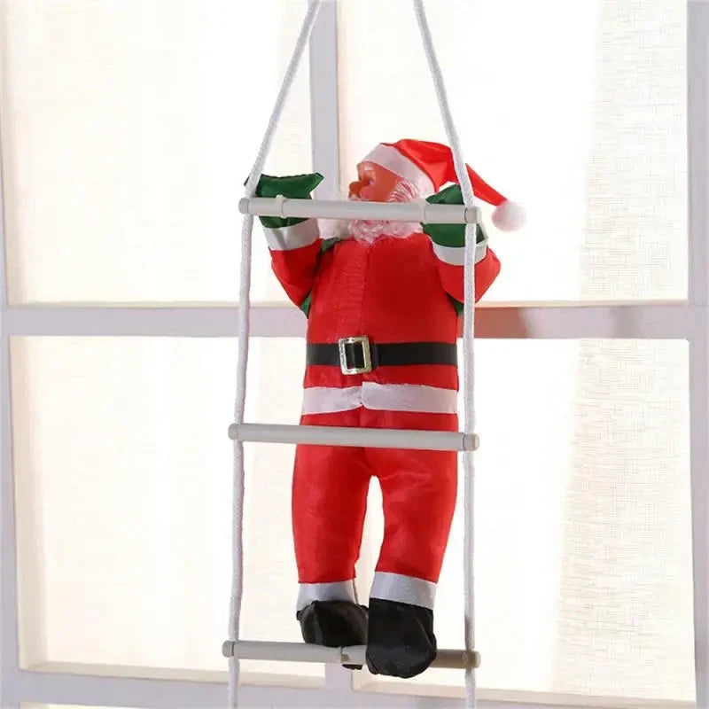 Christmas Decoration Climbing Santa with Rope Ladder for Indoor Tree and Wall Hanging - Image 3