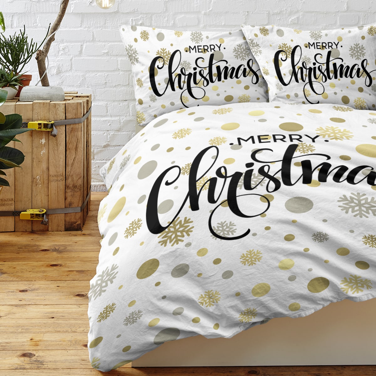 Christmas Duvet Cover Set with Pillowcases Microfiber Holiday Bedding - Image 5