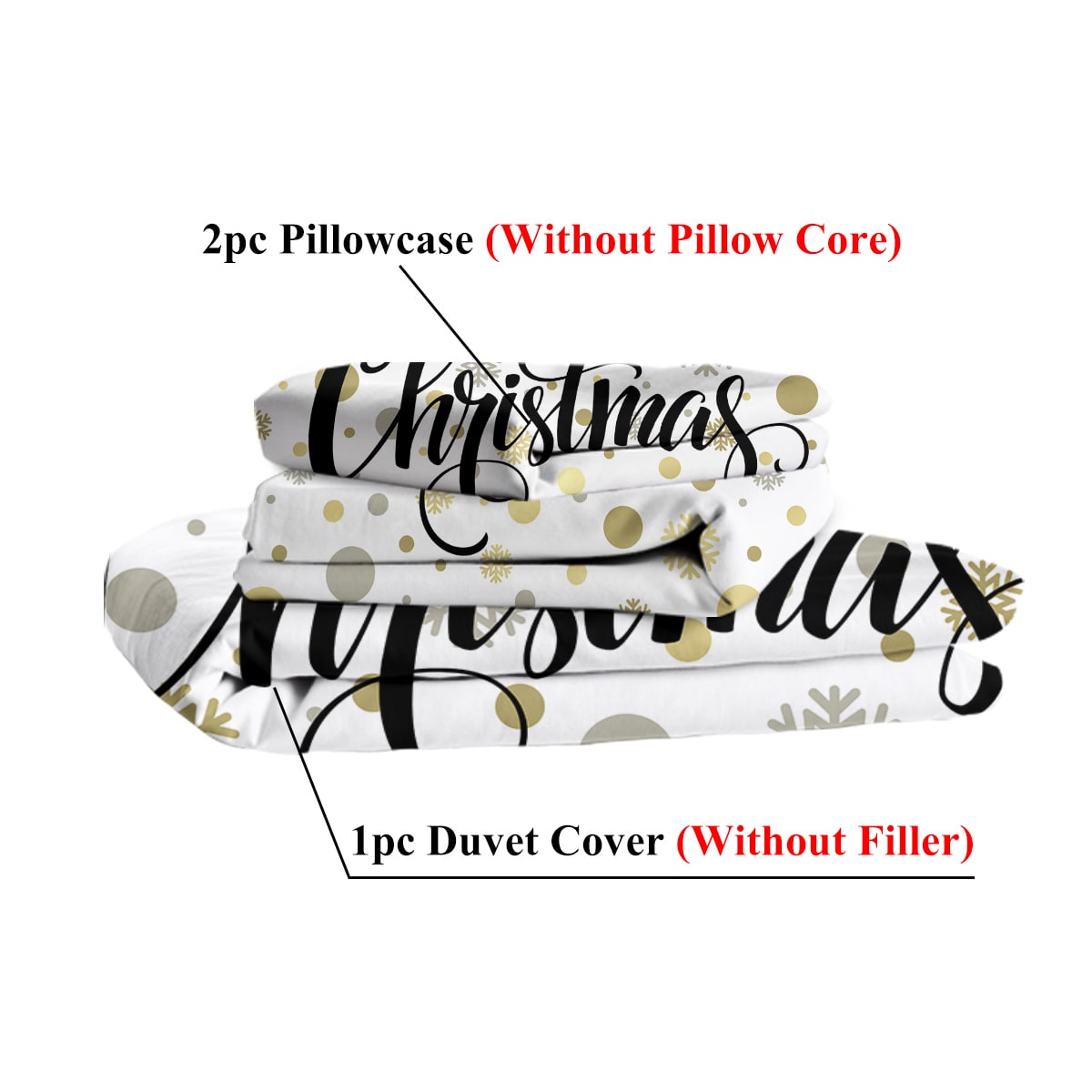 Christmas Duvet Cover Set with Pillowcases Microfiber Holiday Bedding - Image 6