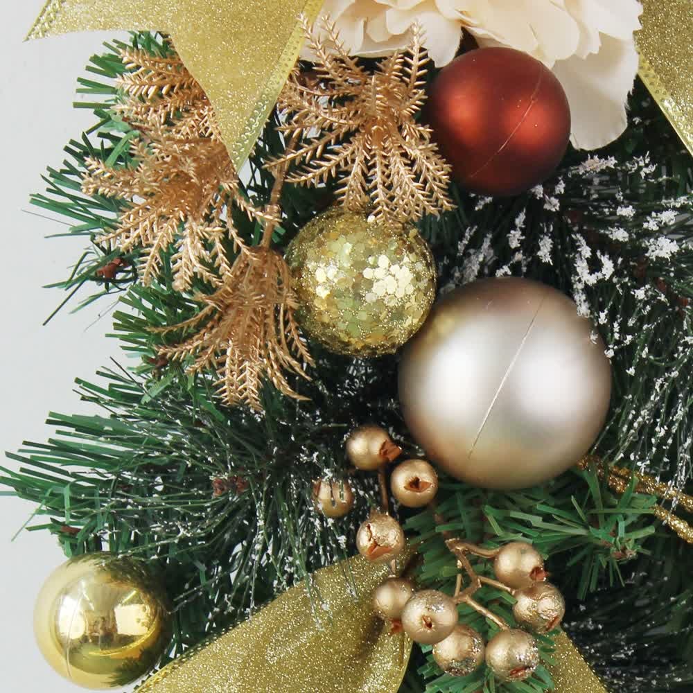 Christmas Garland for Mantle with Artificial Pine Ornaments and Gold Accents - Image 10