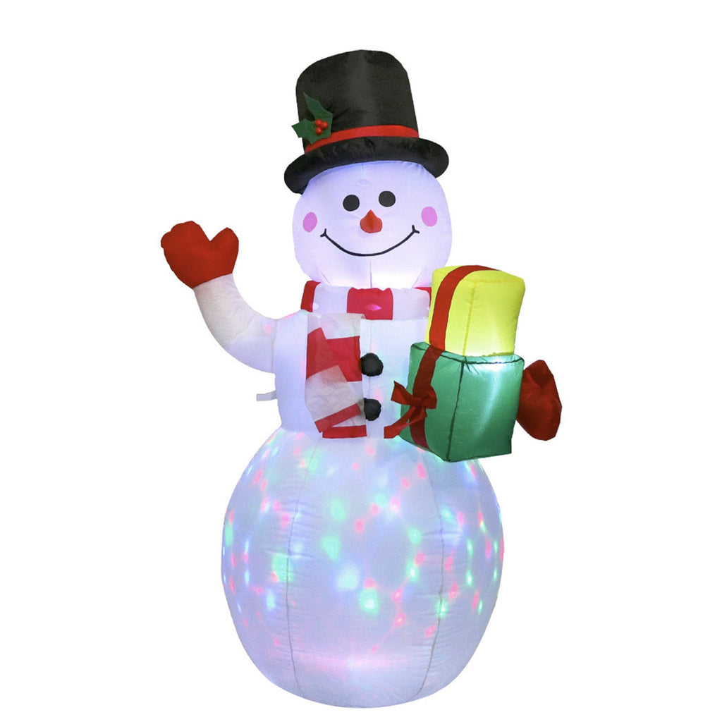 Christmas Lights Inflatable Outdoor Yard Decorations with LED Glow and Metal Stand - Image 1