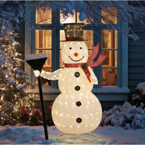 Christmas Lights Inflatable Outdoor Yard Decorations with LED Glow and Metal Stand - Image 12
