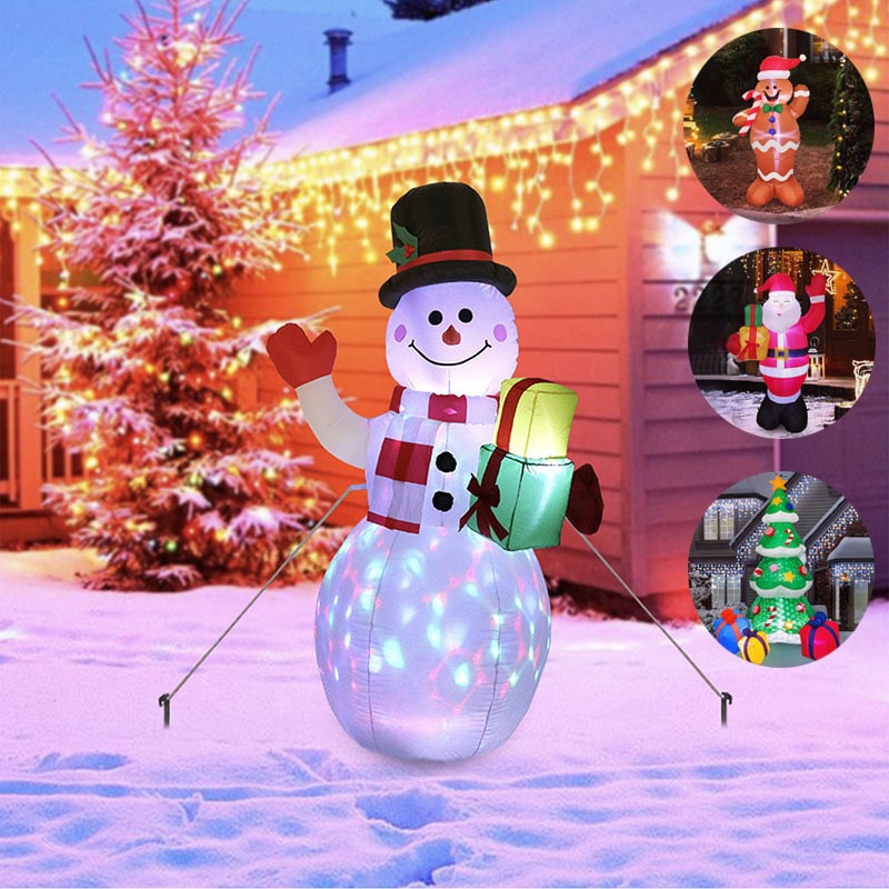 Christmas Lights Inflatable Outdoor Yard Decorations with LED Glow and Metal Stand - Image 7