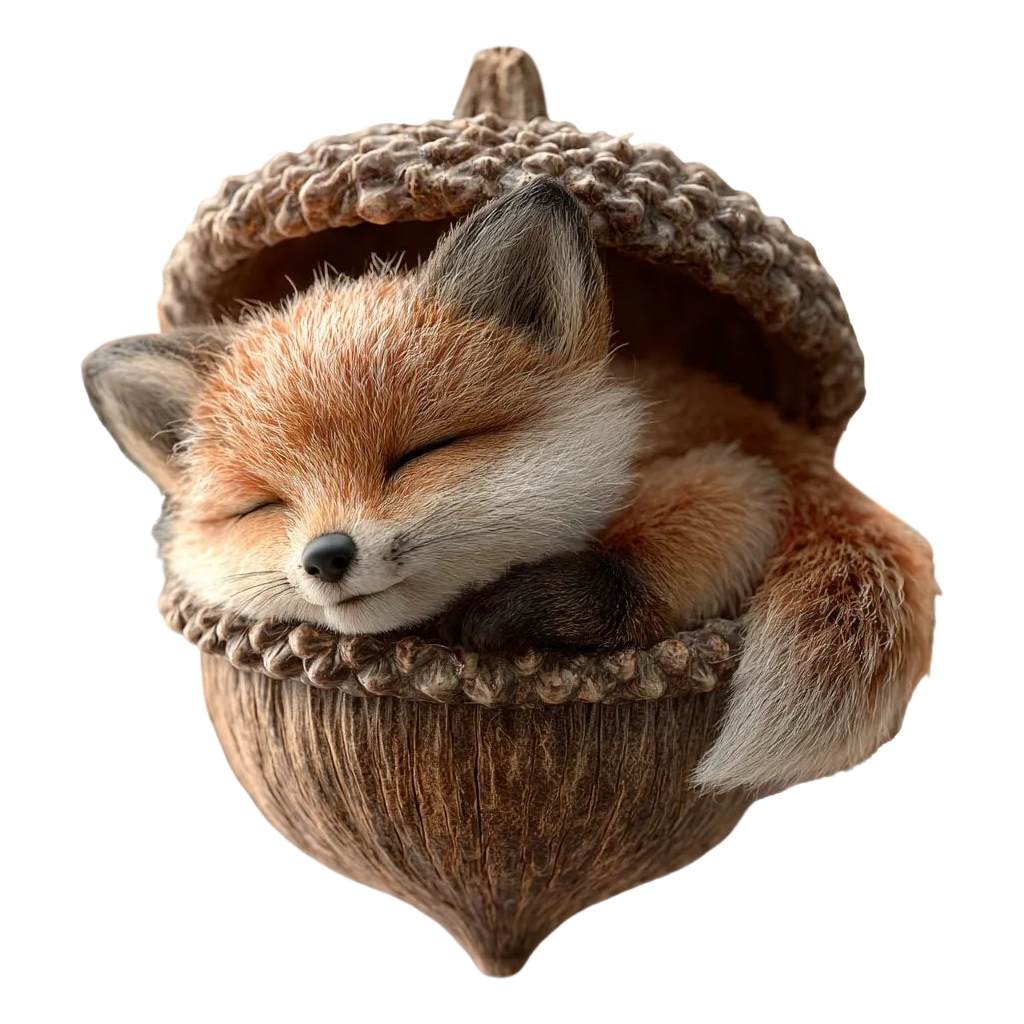 Christmas Ornament Woodland Animal Resin Acorn with LED Lights and Jute Rope - Image 5