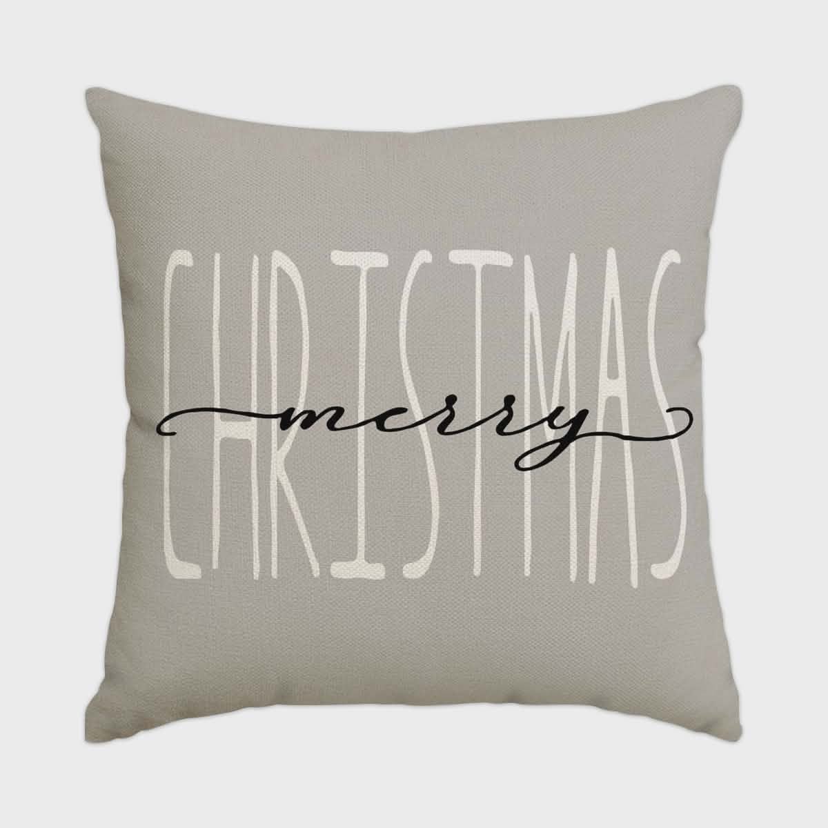 Christmas Pillow Covers Set of 4 Square Decorative with Hidden Zipper and Festive Gnome Print - Image 8