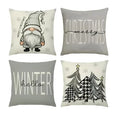 Christmas Pillow Covers Set of 4 with Hidden Zipper and Festive Woven Design - Image 9