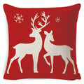 Christmas Pillow Covers with Throw Square Decorative Accent Festive Linen-Look Design - Image 22