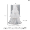 Christmas Tree Candle Silicone Mold with 3D Tiered Ridged Design for Soaps - Image 5