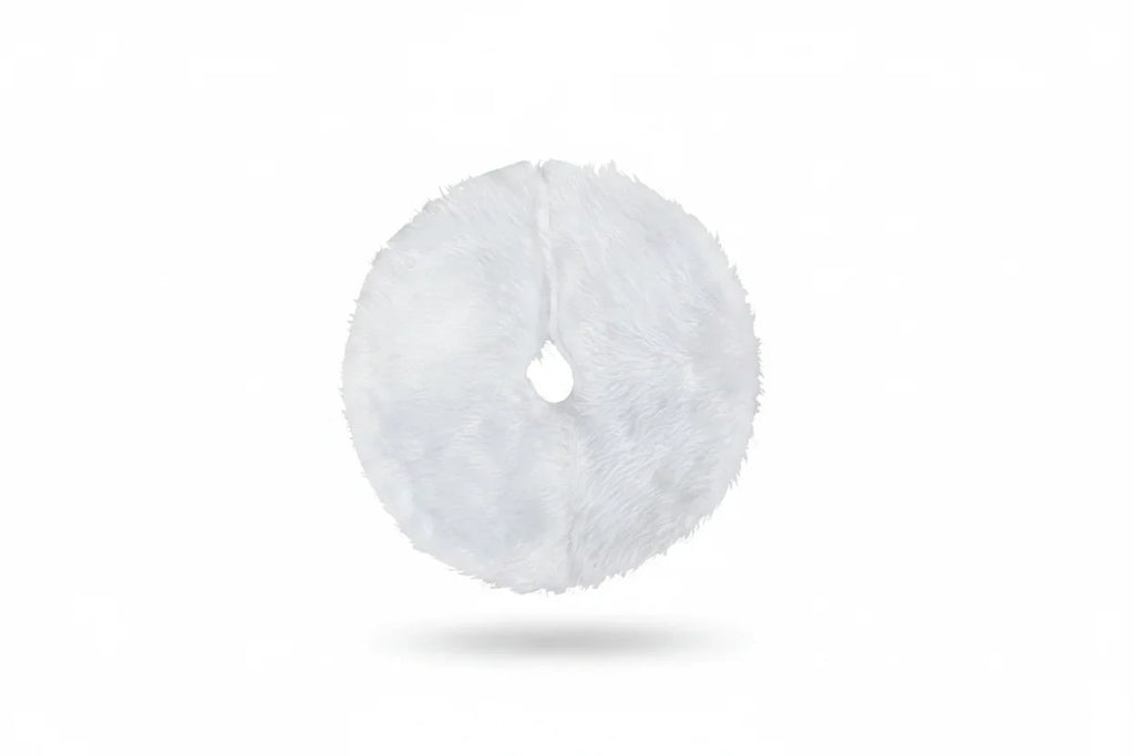 Christmas Tree Skirt with Plush Faux Fur for Small and Tabletop Display - Image 3
