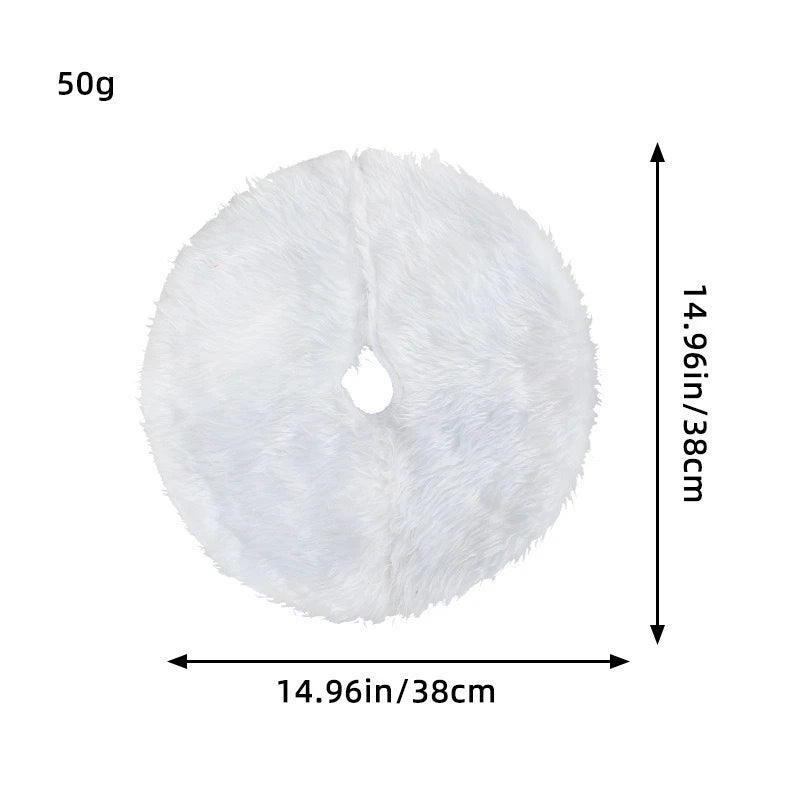 Christmas Tree Skirt with Plush Faux Fur for Small and Tabletop Display - Image 8