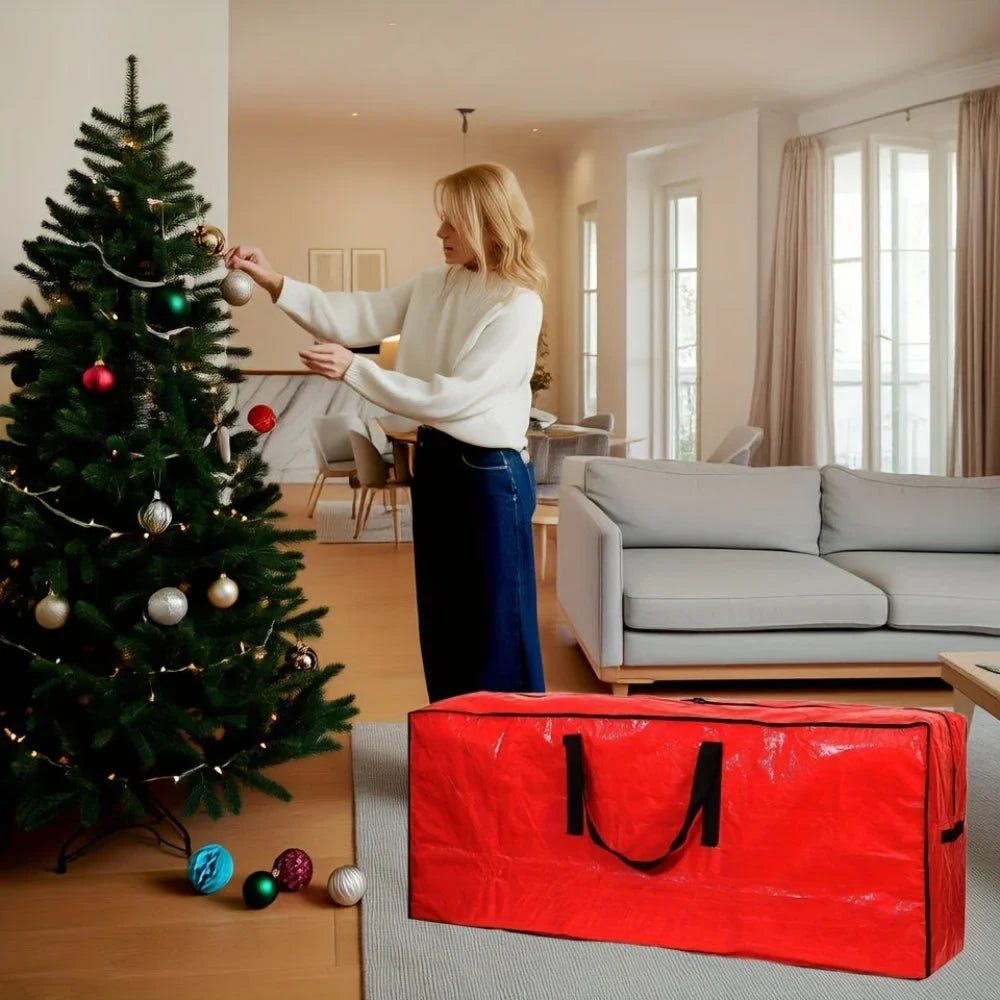 Christmas Tree Storage Bag Heavy-Duty Waterproof with Dual Zipper and Carry Handles - Image 6