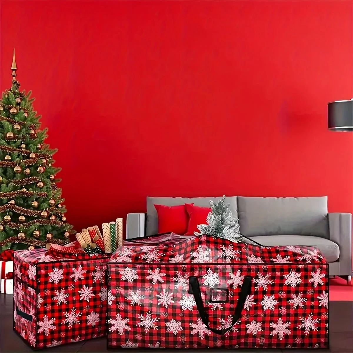 Christmas Tree Storage Bag Heavy-Duty Waterproof with Dual Zipper and Carry Handles - Image 7