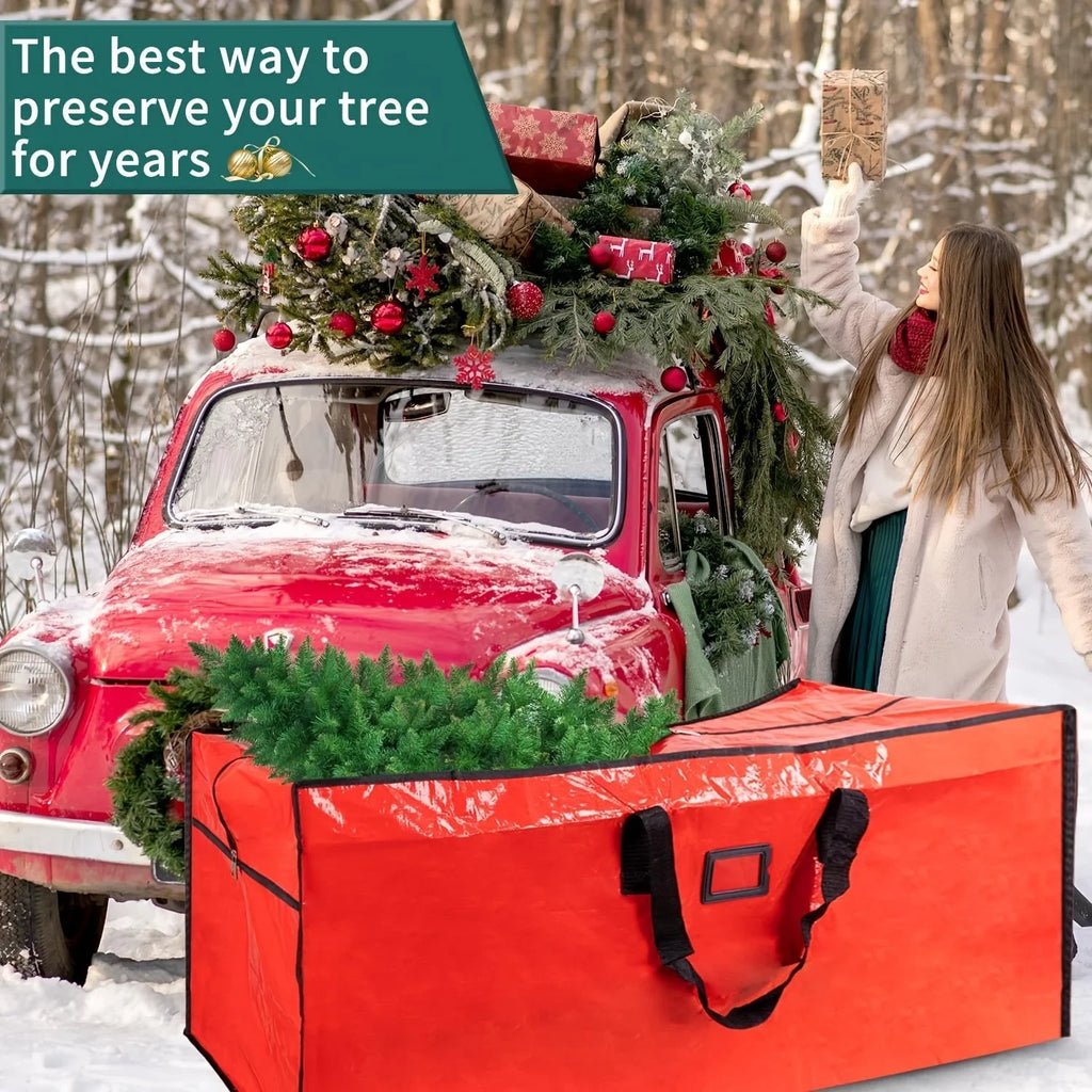 Christmas Tree Storage Bag Heavy-Duty Waterproof with Dual Zipper and Carry Handles - Image 8