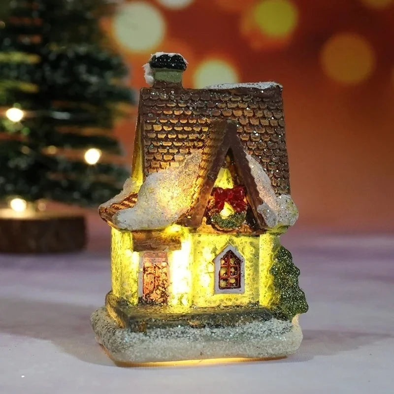 Christmas Village Sets with Miniature Houses LED Lights and Snow-Covered Roofs - Image 6