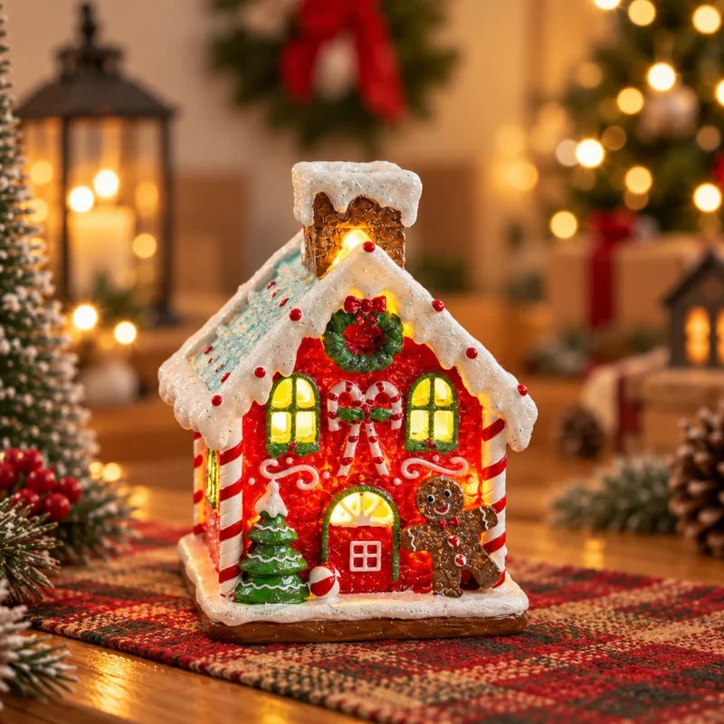 Christmas Village with Animated Lights Moving Train and Miniature Caroler Figurines - Image 14