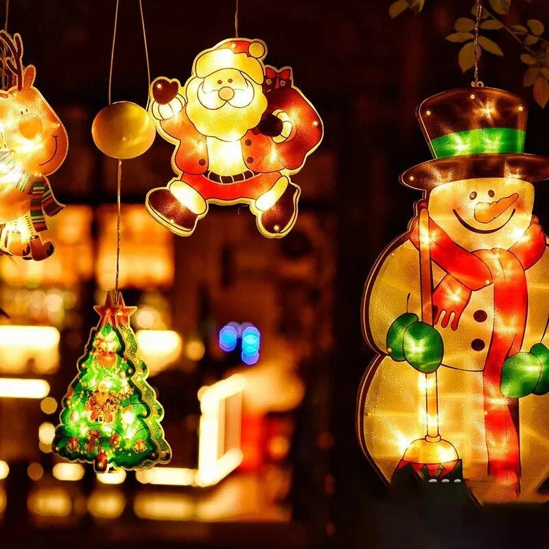 Christmas Window Lights with Warm White LED and Suction Cup Mount Battery Operated - Image 3