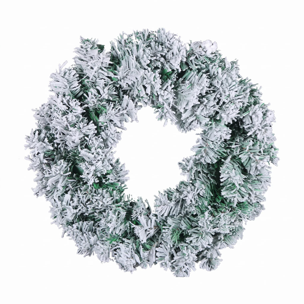 Christmas Wreath with Artificial Pine Needles and Flocked Snow Effect for Front Door - Image 5