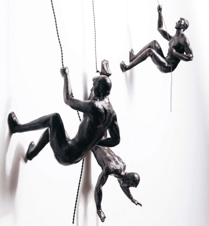 Climber Wall Art Sculpture for Modern Home Decor – Artistic Wall Decoration for Living Room, Office and Creative Interiors