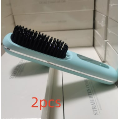 Cordless Portable Hair Straightener Brush with Heated Bristles USB Charging and Travel Pouch - Image 8
