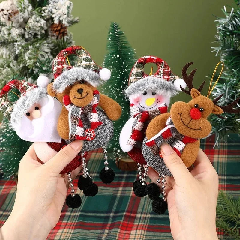 Custom Made Christmas Ornaments with Handmade Plush Fabric and Dangling Legs - Image 3
