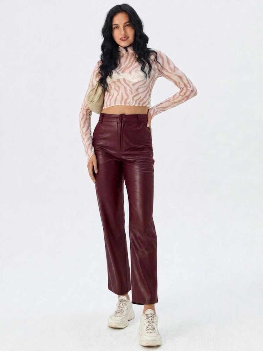 Pantaloni in ecopelle Noctra