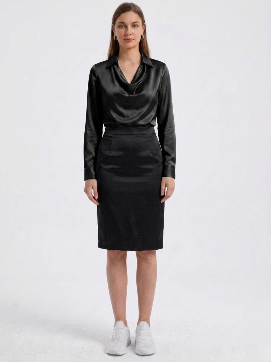 Blusa de tacto sedoso
