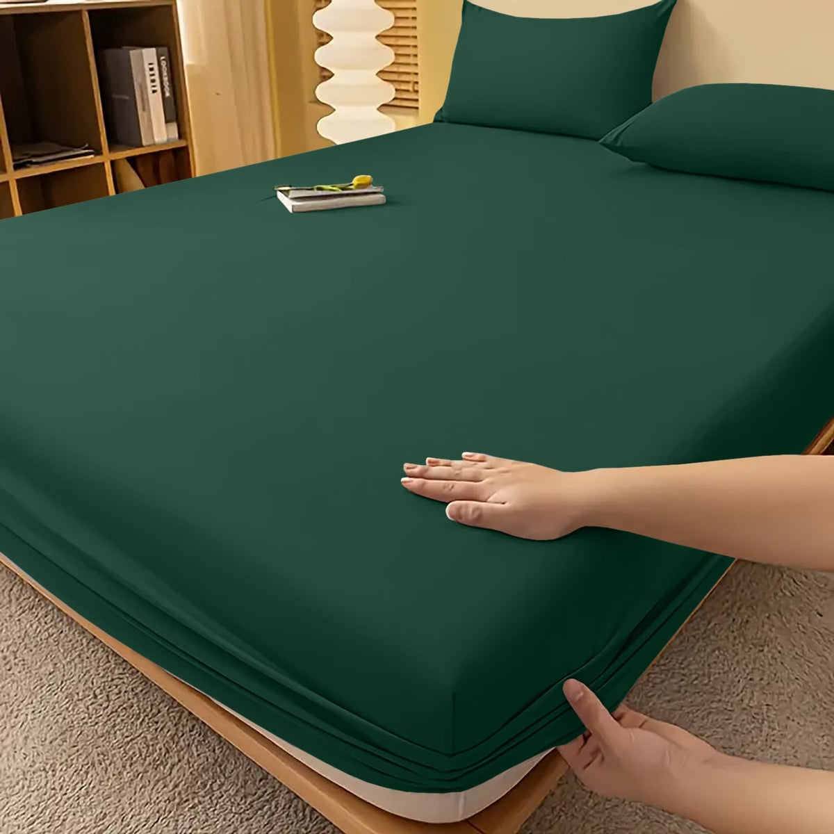 Deep Pocket Fitted Bed Sheet with Cooling Wrinkle-Resistant Design and Elasticized Corners - Image 31