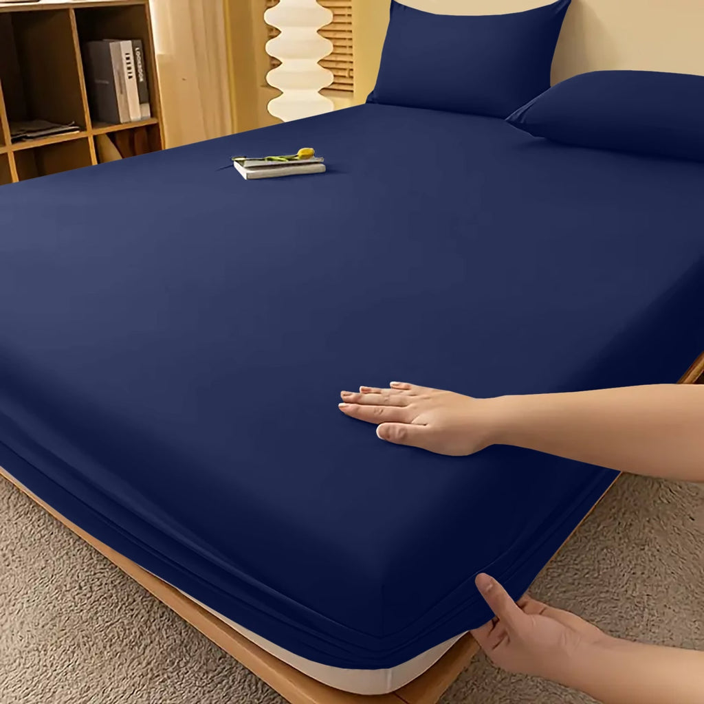 Deep Pocket Fitted Bed Sheet with Cooling Wrinkle-Resistant Design and Elasticized Corners - Image 33