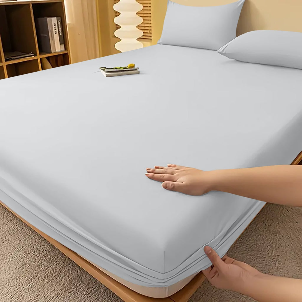 Deep Pocket Fitted Bed Sheet with Cooling Wrinkle-Resistant Design and Elasticized Corners - Image 47