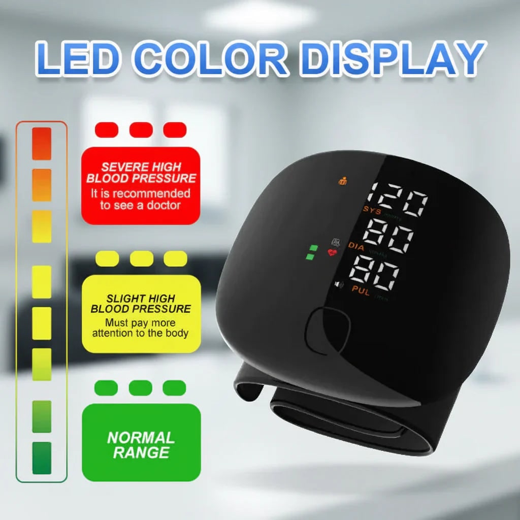 Digital Home Blood Pressure Monitor with Automatic Wrist Measurement and LED Display - Image 5