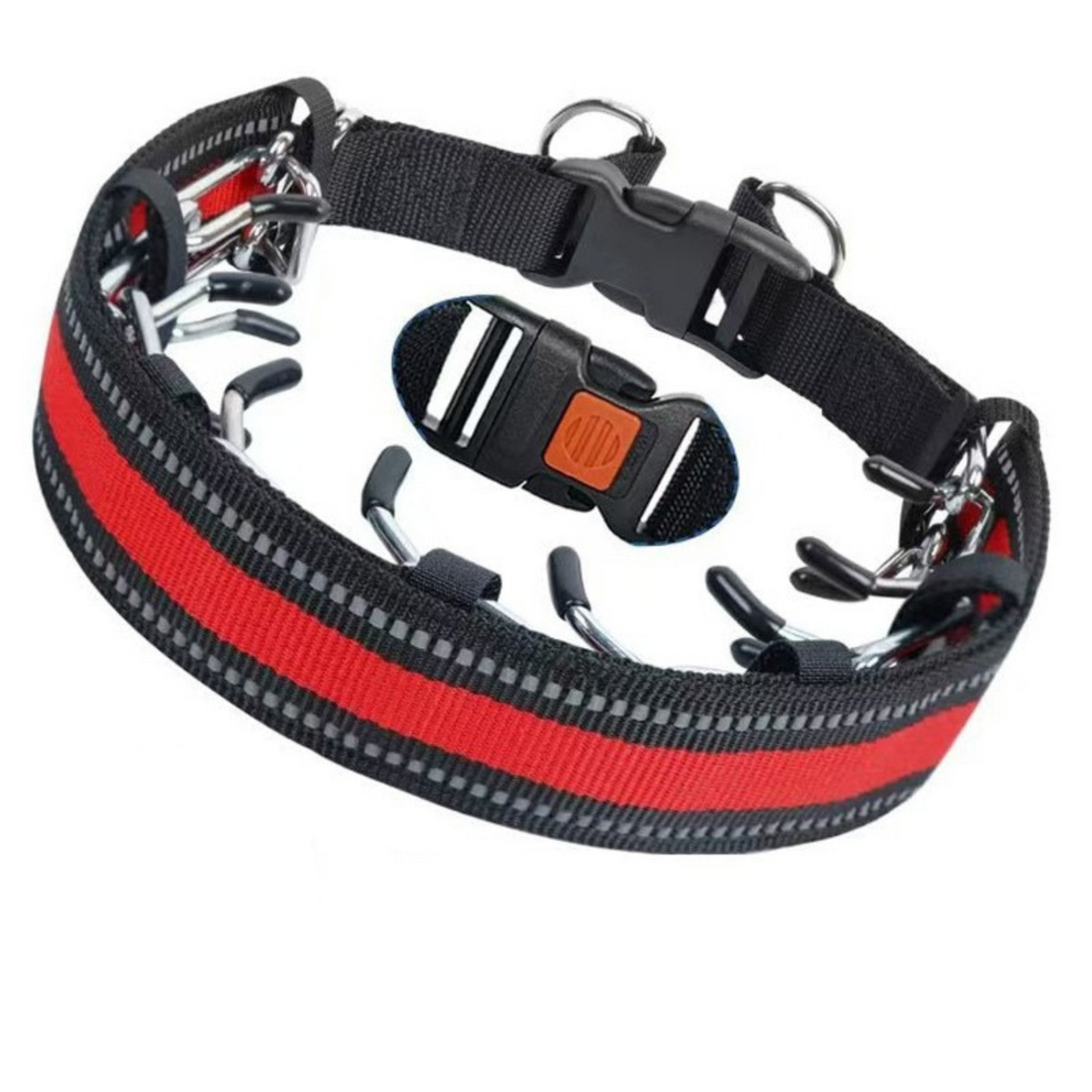 Dog Prong Training Collar with Reflective Cover and Quick-Release Buckle for Controlled Walks - Image 10