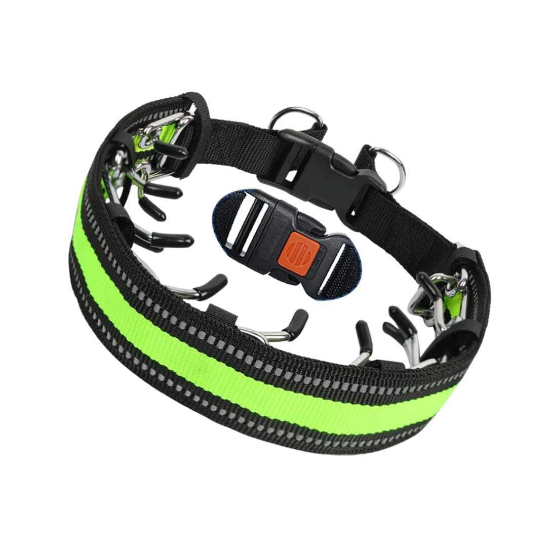 Dog Prong Training Collar with Reflective Cover and Quick-Release Buckle for Controlled Walks - Image 11