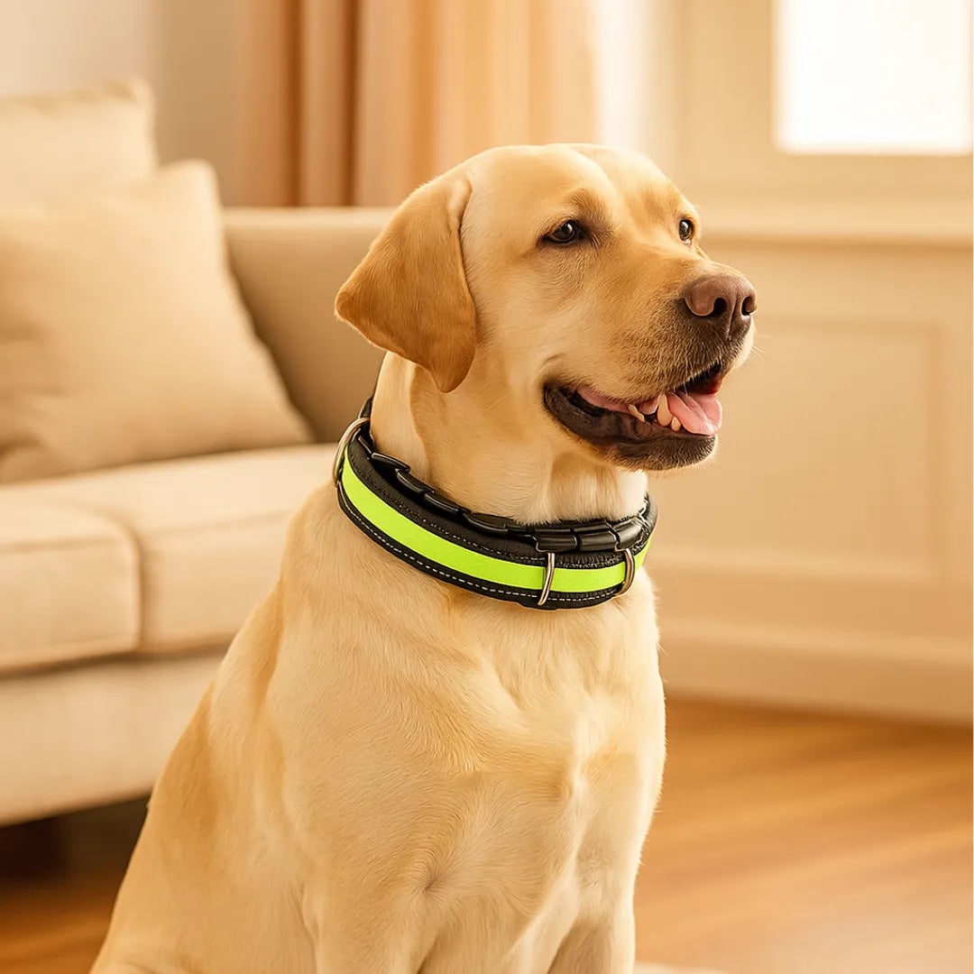 Dog Prong Training Collar with Reflective Cover and Quick-Release Buckle for Controlled Walks - Image 2