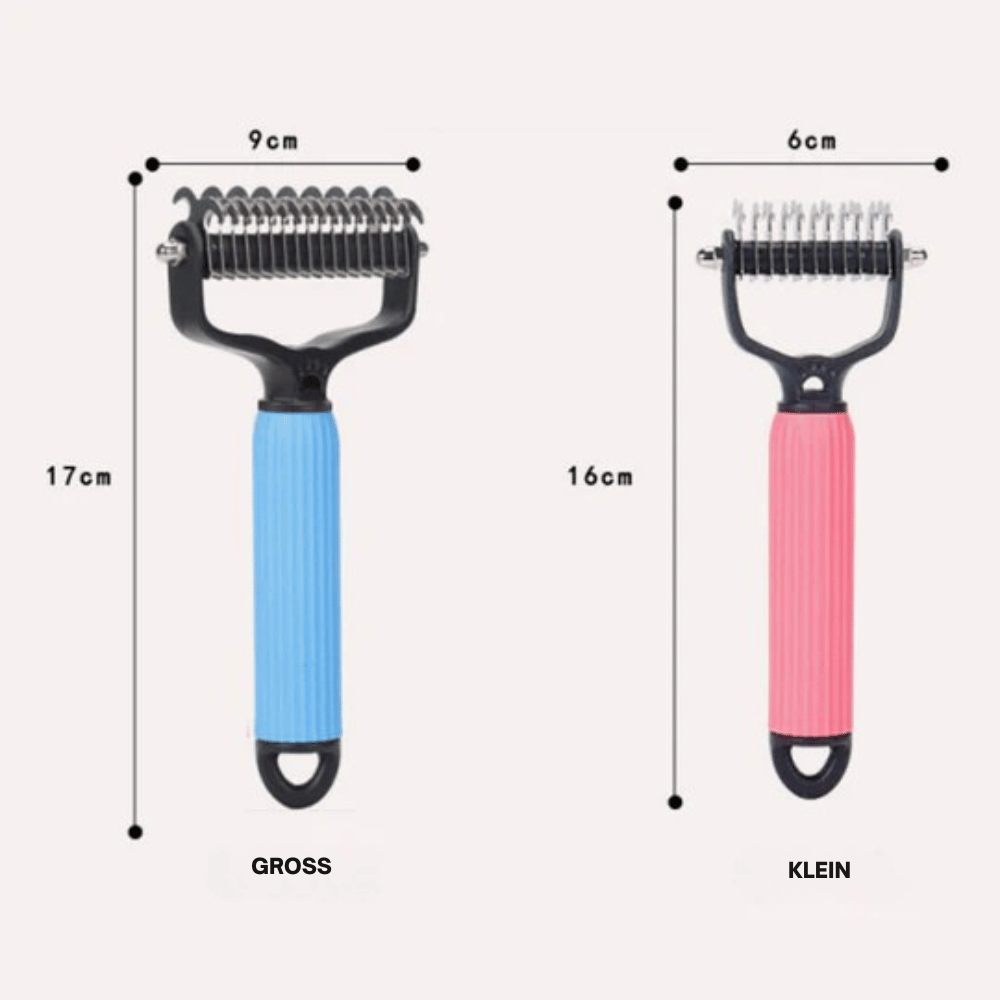 Dog Undercoat Brush with Double-Sided Rake and Curved Steel Teeth for Dematting - Image 6