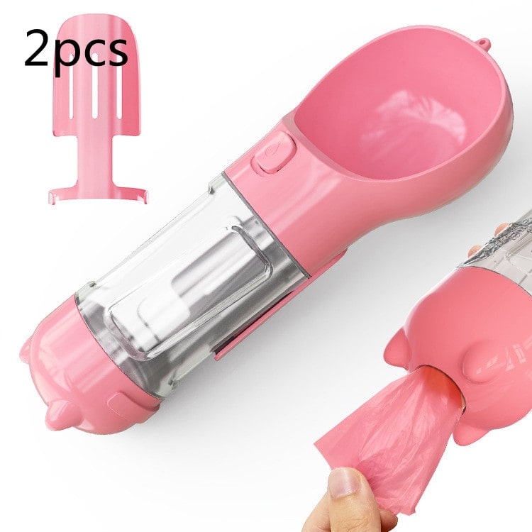 Dog Water Bottle and Dispenser with Portable Bowl and Waste Bag Storage for Travel - Image 10