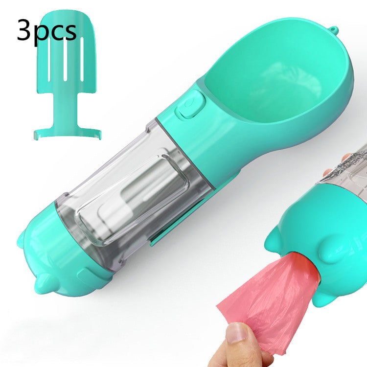 Dog Water Bottle and Dispenser with Portable Bowl and Waste Bag Storage for Travel - Image 18