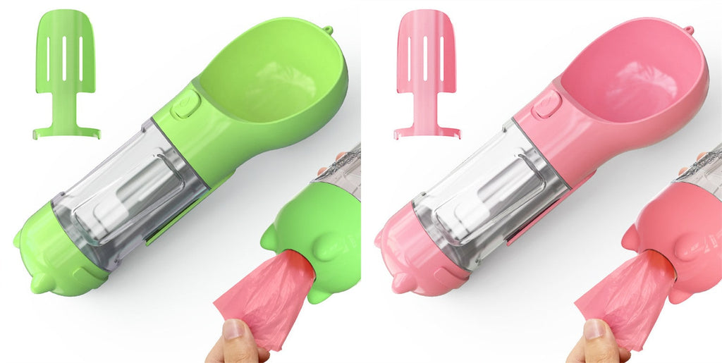 Dog Water Bottle and Dispenser with Portable Bowl and Waste Bag Storage for Travel - Image 27
