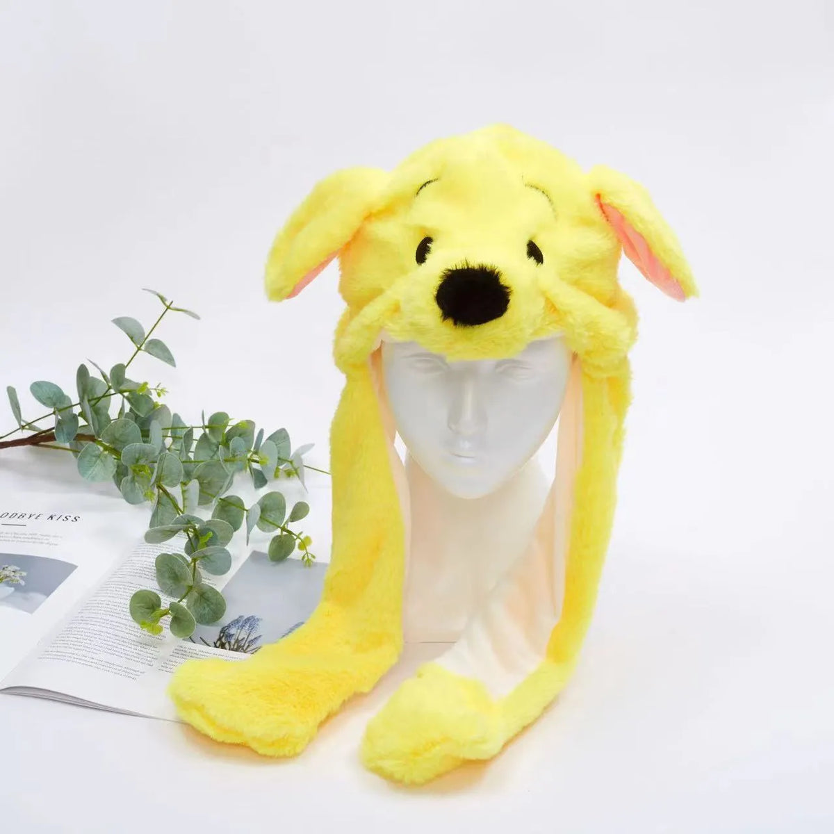 Interaktiver Hasenohrenhut für Kinder und Erwachsene – Niedlicher Plüschhut mit beweglichen Ohren zum Spielen, für Kostüme und als Geschenk