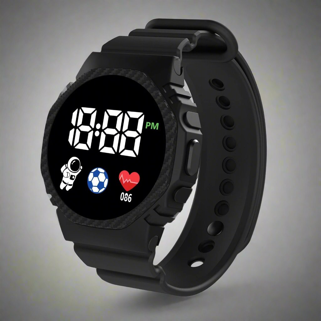 Montre de sport pour enfants et jeunes explorateurs - montre numérique durable pour les aventures en plein air, les jeux et le port quotidien