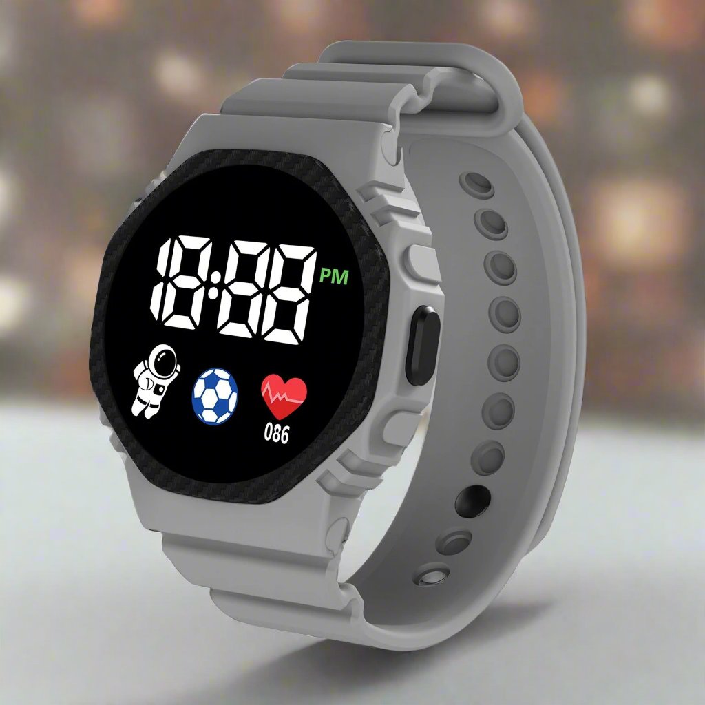 Children’s Adventure Sports Watch – LED Display, Waterproof Design & Durable Build