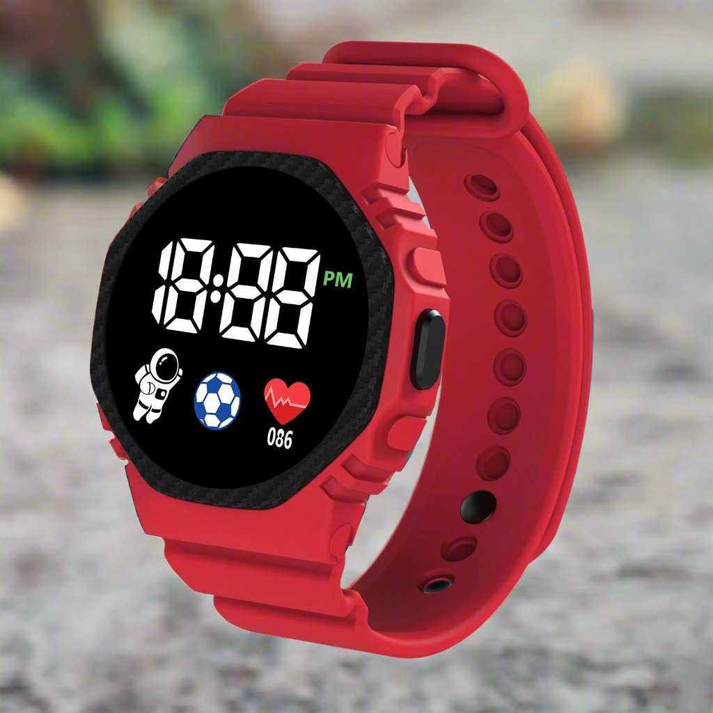 Montre de sport pour enfants et jeunes explorateurs - montre numérique durable pour les aventures en plein air, les jeux et le port quotidien