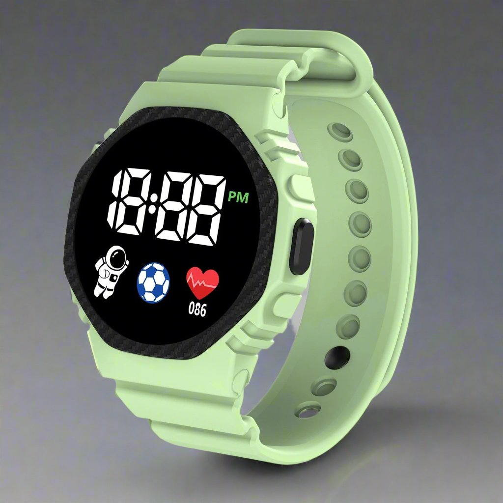 Montre de sport pour enfants et jeunes explorateurs - montre numérique durable pour les aventures en plein air, les jeux et le port quotidien