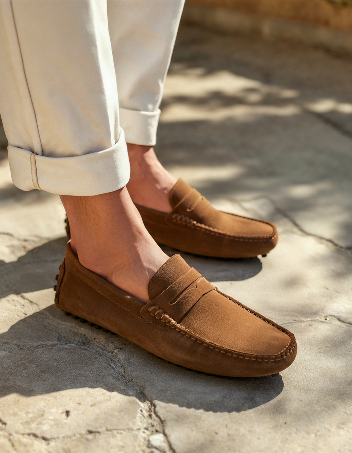 Mocasines de ante para conducir