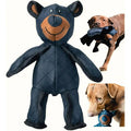 Durable Bear-Shaped Fabric Dog Chew Toy Heavy Chewers Reinforced Stitching - Image 1