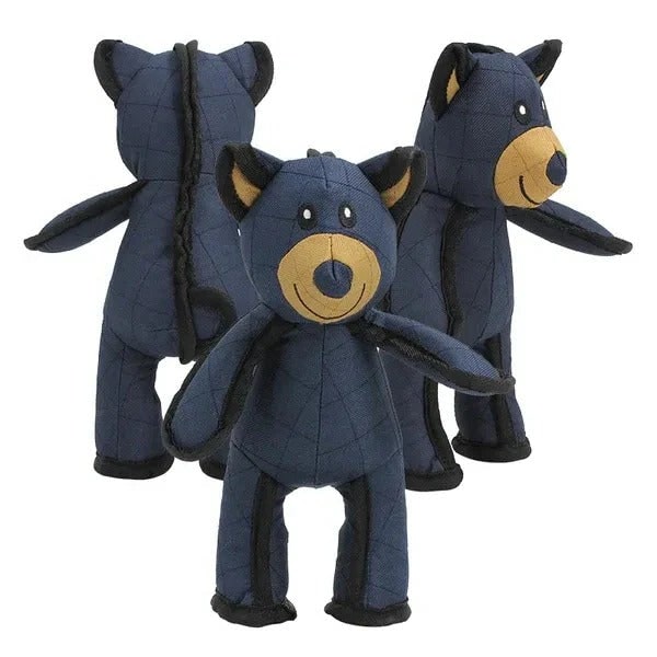 Durable Bear-Shaped Fabric Dog Chew Toy Heavy Chewers Reinforced Stitching - Image 6