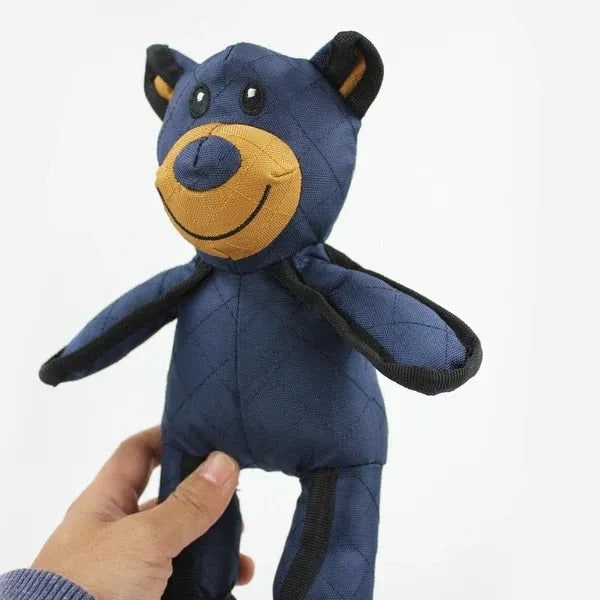 Durable Bear-Shaped Fabric Dog Chew Toy Heavy Chewers Reinforced Stitching - Image 7