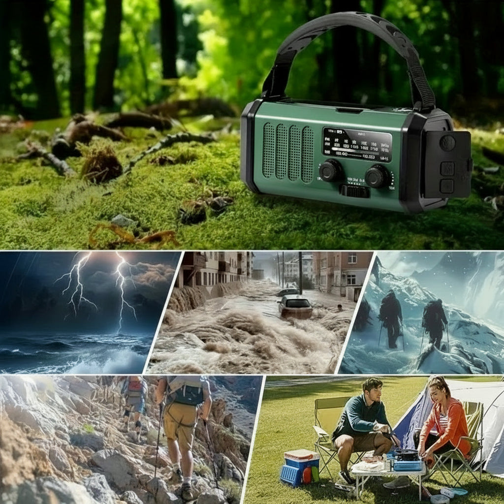 Radio d’urgence multifonction - Appareil compact tout-en-un pour se préparer aux situations d’urgence