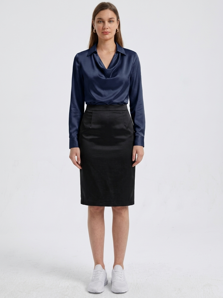 Blusa de tacto sedoso